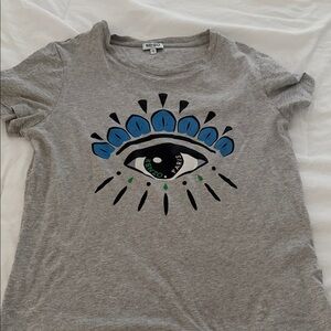 Kenzo Grey Tee with blue Logo